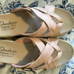 Skechers Pink Sandals with Criss-Cross Straps